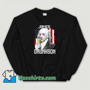 James Madison Drunkson Us Flag Sweatshirt On Sale