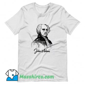 John Adams Pencil Sketch President Funny T Shirt Design