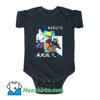 Naruto 3 Panels and Kanji Baby Onesie