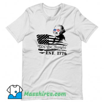 We The People George American Flag T Shirt Design