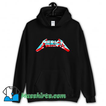 Awesome Metal Merica Rocks July 4Th Hoodie Streetwear