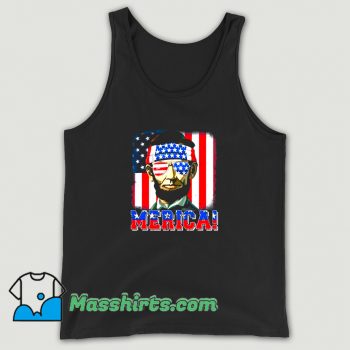 Best Merica Abe Lincoln 4Th Of July Tank Top