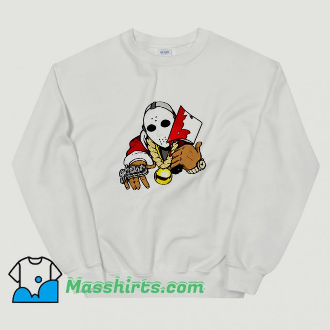 Cool Jason Voorhees Parody Rapper Hip Hop Sweatshirt