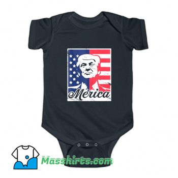 Donald Trump Patriotic Independence Day Baby Onesie