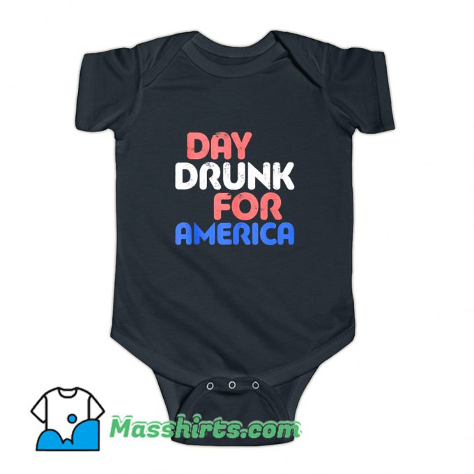 Funny Day Drunk For America Baby Onesie