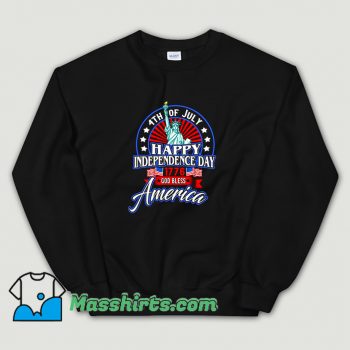 Happy Independence Day God Bless America Sweatshirt