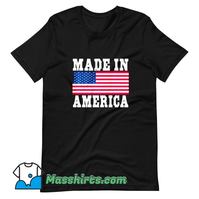 Made In America USA Flag T Shirt Design