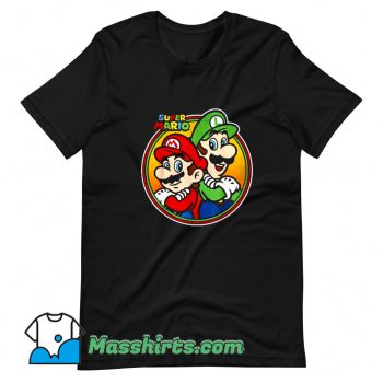 New Super Mario Luigi Brothers Circle T Shirt Design