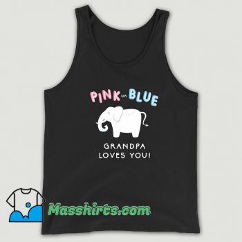 Original Elephant Gender Grandpa Baby Shower Tank Top