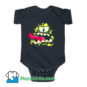 Scary Monster Face Cartoon Baby Onesie