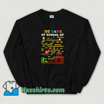 Vintage Super Mario 100 Days Of School Up Sweatshirt