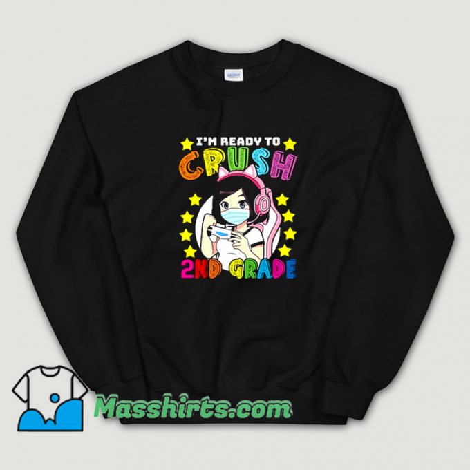 2Nd Grade Girl Loves Anime Gaming Sweatshirt