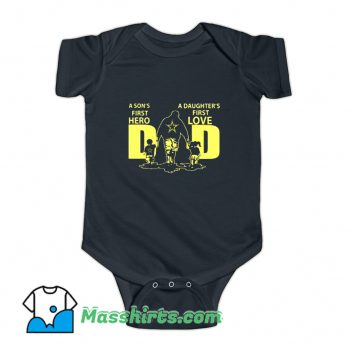 Awesome First Hero And Love Family Baby Onesie