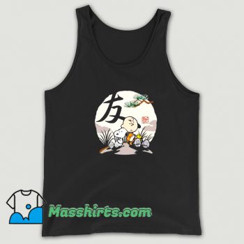 Charlie Brown Woodstock Snoopy Japanesque Tank Top On Sale