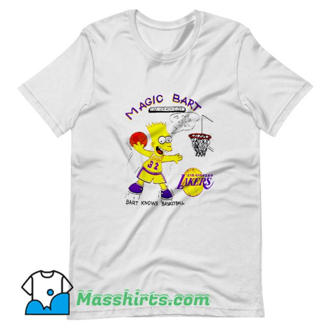 Cool Magic Bart Simpson To The Hoop Man T Shirt Design