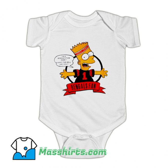 Original Bengals Fan Bart Simpson Baby Onesie