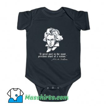 Vintage Ludwig Van Beethoven German Composer Baby Onesie