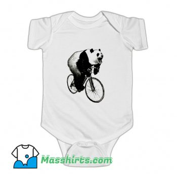 Vintage Panda Cycling Baby Onesie