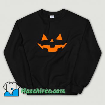 Cheap Scary Pumpkin Face Halloween Sweatshirt