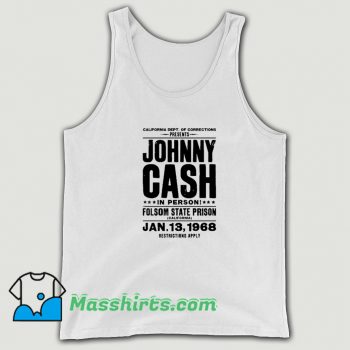 Johnny Cash In Person Folsom State Prison Tank Top
