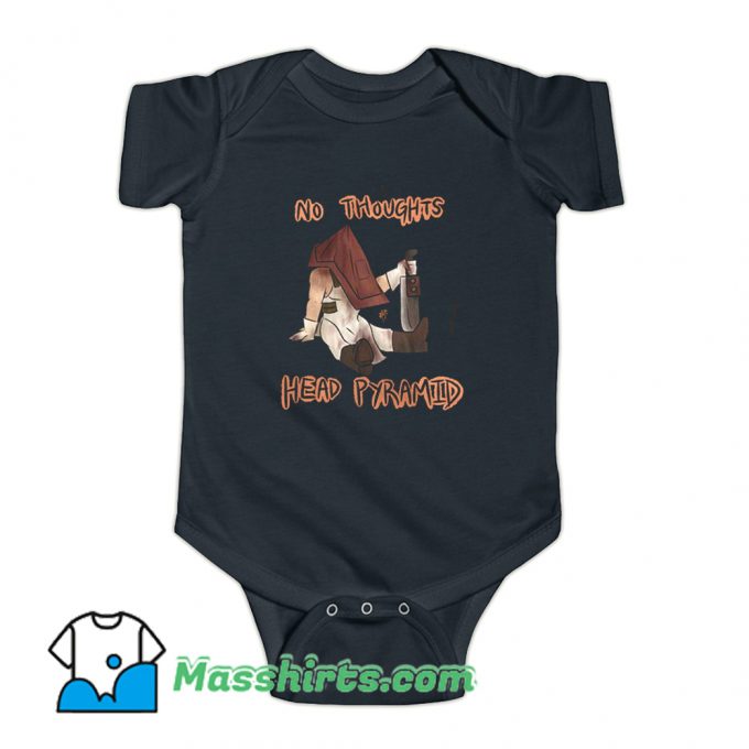 No Thoughts Head Pyramid Baby Onesie
