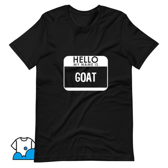 Cheap Halloween Hello My Name Is Goat T Shirt Design
