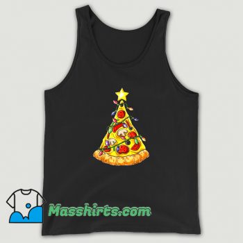 Cheap Pizza Christmas Tree Lights Tank Top