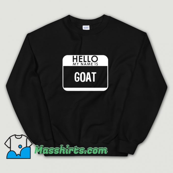 Classic Halloween Hello My Name Is Goat Sweatshirt
