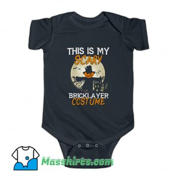 Cool This Is My Scary Bricklayer Costume Baby Onesie