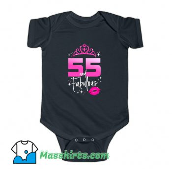 Funny Fabulous At 55 Years Old Baby Onesie