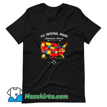 National Parks Map Camping Haiking T Shirt Design