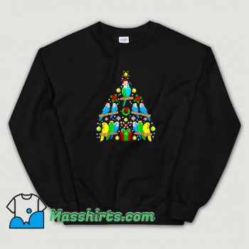 New Budgie Christmas Tree Bird Sweatshirt
