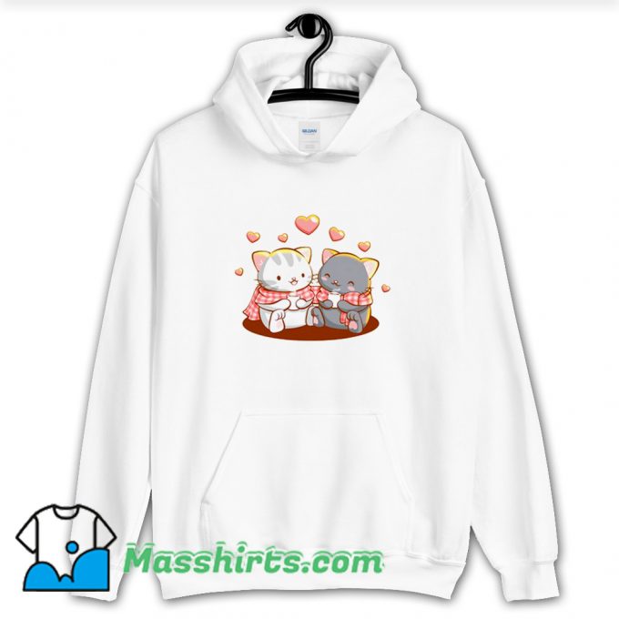 Vintage Cats Amine Gift For Girls Valentines Day Hoodie Streetwear