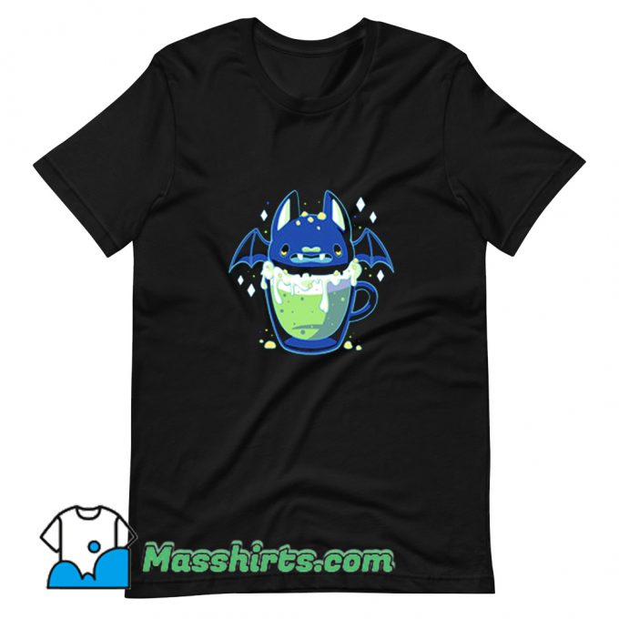 Cool Bat Halloween Drink T Shirt Design