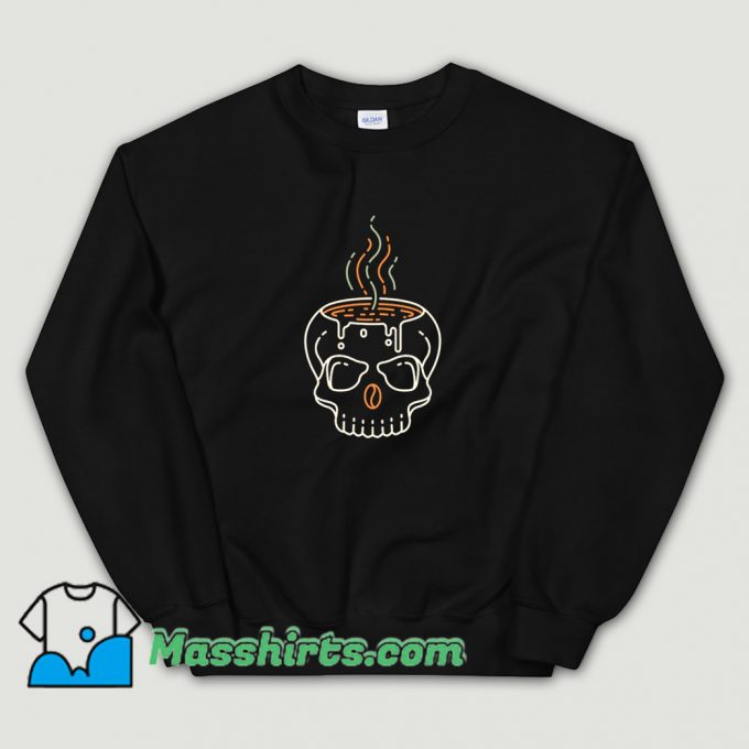 Cute Skeleton Coffee Till Death 3 Sweatshirt