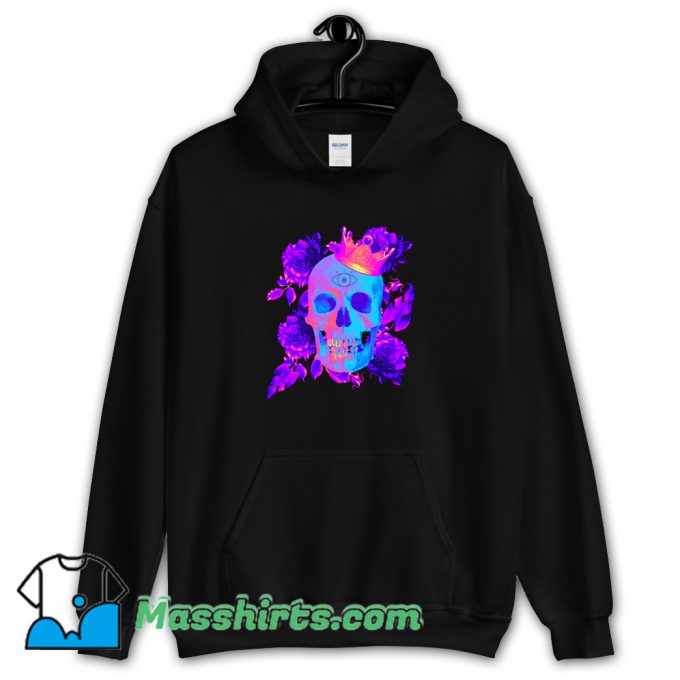 New Skull Purple Flower Hoodie Streetwear