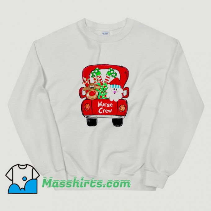 Nurse Crew Reindeer Santa Claus Sweatshirt On Sale