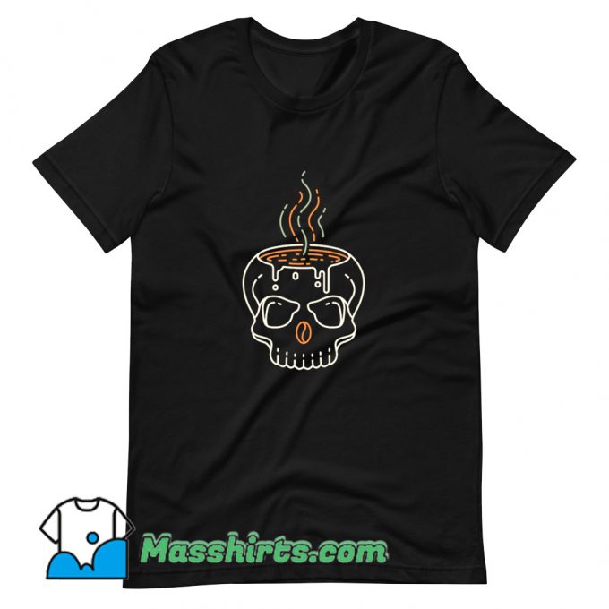 Skeleton Coffee Till Death 3 T Shirt Design On Sale