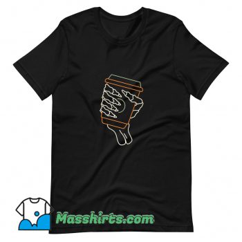 Vintage Skeleton Coffee Till Death 1 T Shirt Design