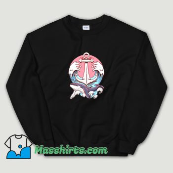 Anchor Whale Sea Sweatshirt