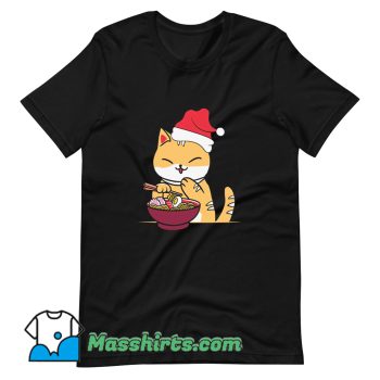 Cat Ramen Xmas T Shirt Design