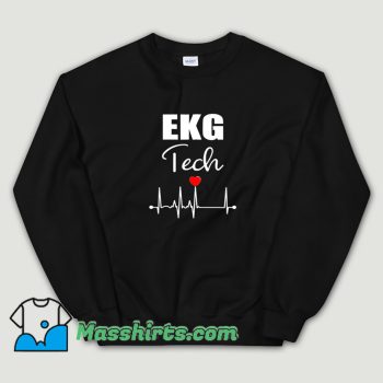 Classic Ekg Tech Heartbeat Heart Sweatshirt