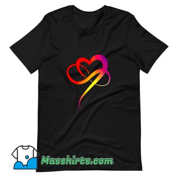 Colorful Heart Symbol Love Infinity T Shirt Design On Sale