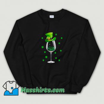 Cheap St Patricks Day Wine Irish Shamrock Sweatshirt
