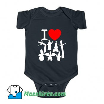 Cool I Love Inflatables Red Heart Baby Onesie