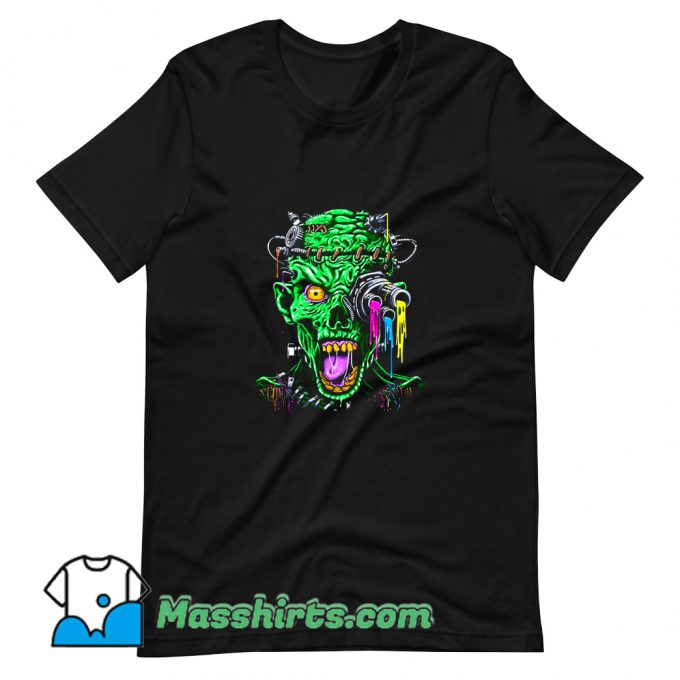 Cute Futuristic Zombie Scary Monster T Shirt Design