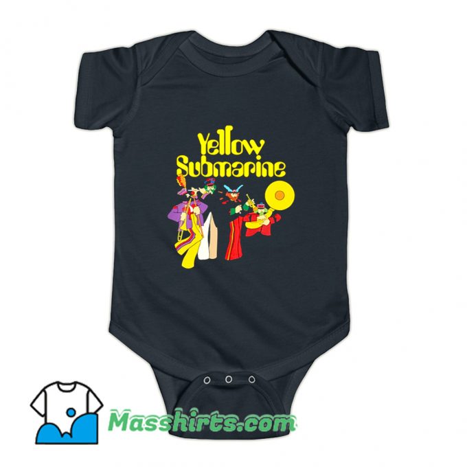 Awesome The Beatles Yellow Submarine Band Baby Onesie