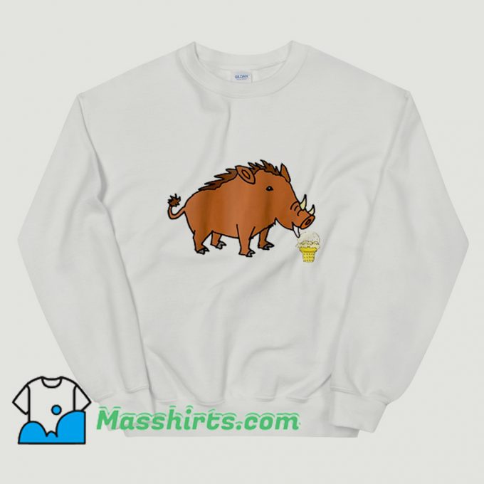Classic Feral Hog Eating Ice Cream Sweatshirt