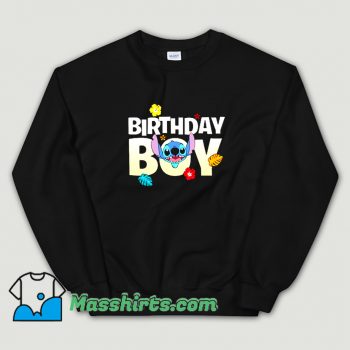 Cool Cartoon Lilo Stitch Birthday Boy Sweatshirt