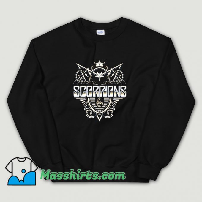 Scorpions Chrome Crest German Vintage Sweatshirt